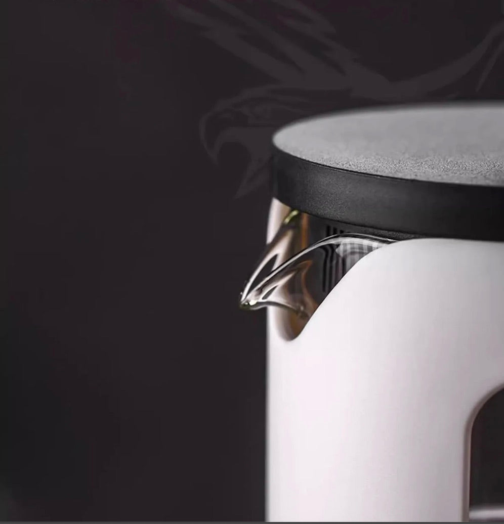 cafetière à piston bec verseur bouche forme bec aigle