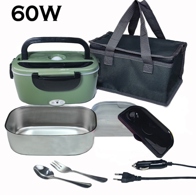 Lunch box chauffante ChoDevant verte et noire