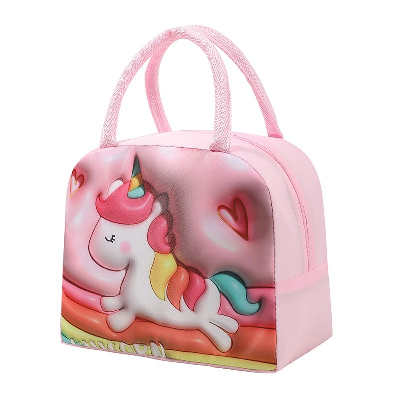 sac lunch box rose avec licorne