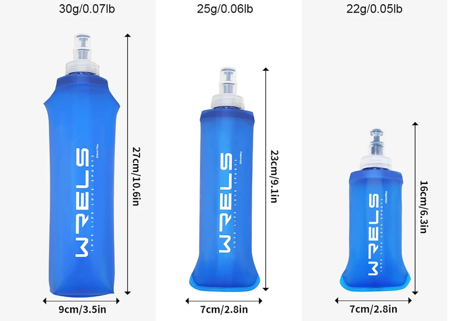 Gourde souple 150ml 250ml 500ml