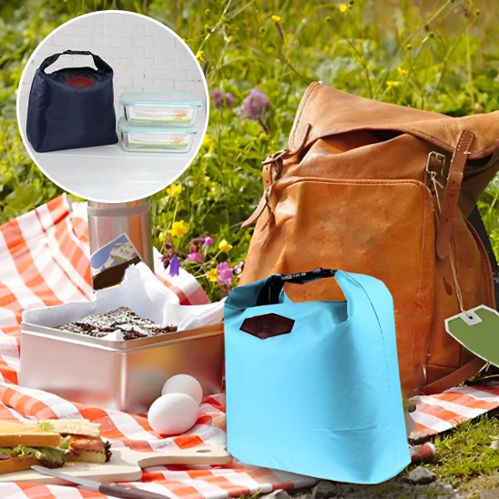 Sac isotherme repas en bleu marine ou bleu clair