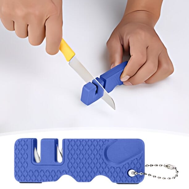 Aiguiseur de Couteaux - MiniOutdoorsKnifeSharpener™ - Bleu - Accrocamping