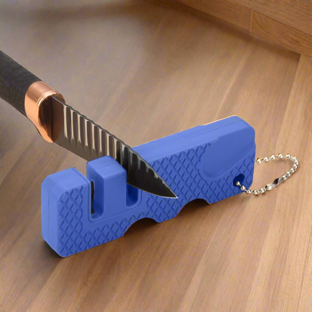 Aiguiseur de Couteaux - MiniOutdoorsKnifeSharpener™ - Bleu - Accrocamping
