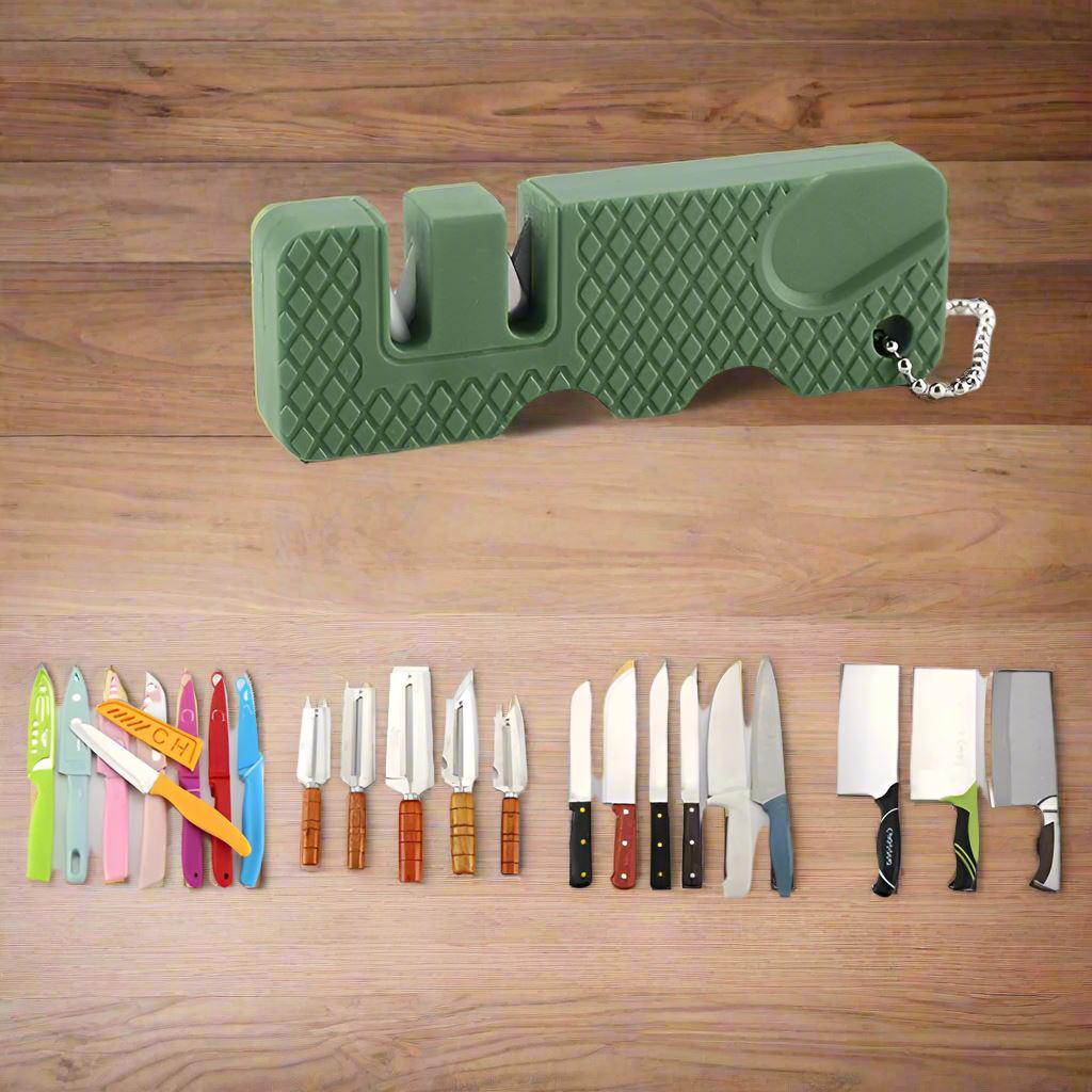 Aiguiseur de Couteaux - MiniOutdoorsKnifeSharpener™ - Vert - Accrocamping