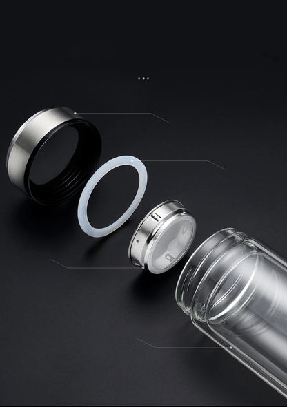 assemblage parties composant gourde verre