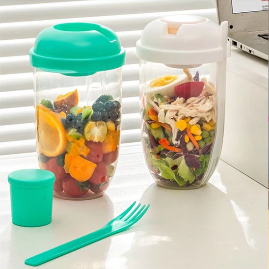 Boite repas isotherme en bleu ou en blanc