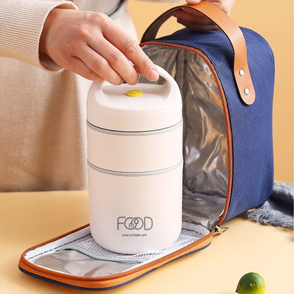 Boite repas isotherme entre dans sac transport dédié