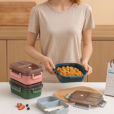 Boite repas vient en trois couleurs différentes