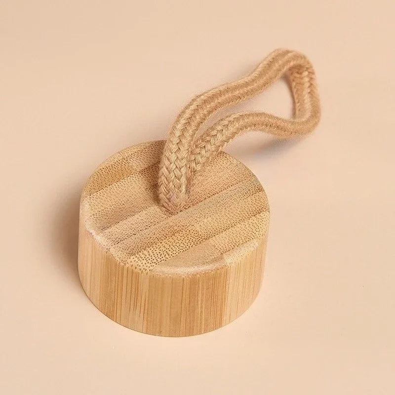 bouchon bambou avec cordon gourde en verre