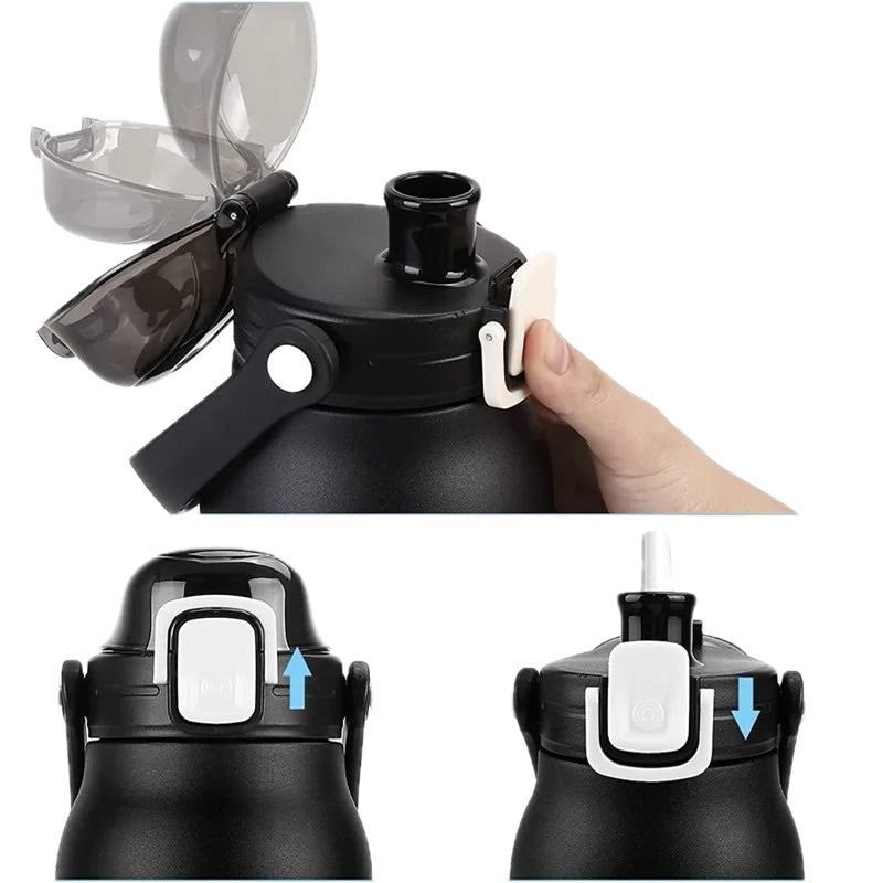 bouteille isotherme 2l ouvre ferme une seule main