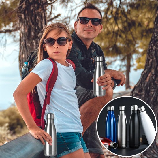 Bouteille isotherme disponible en différentes couleurs