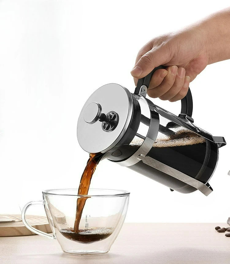 cafetiere a piston 2 tasses inox borosilicate