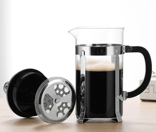 cafetière à piston armature protège pot verre