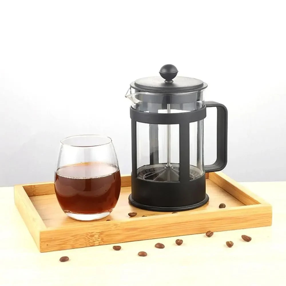 cafetiere a piston borosilicate inox