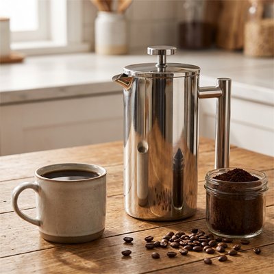 Cafetière à piston fait cafés parfaits