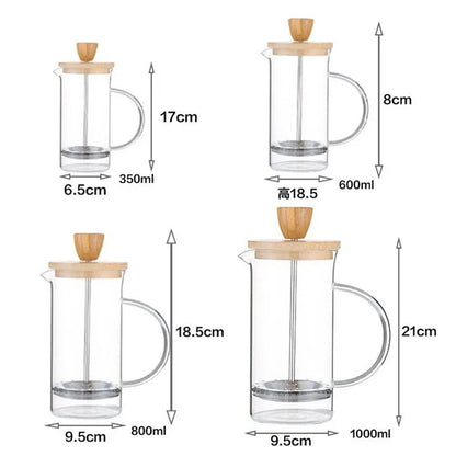 cafetiere a pistons 4 formats