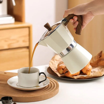 cafetiere camping beige verse expresso