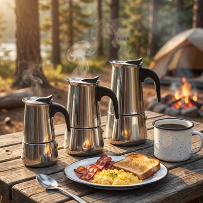 Cafetiere italienne induction en trois capacités différentes