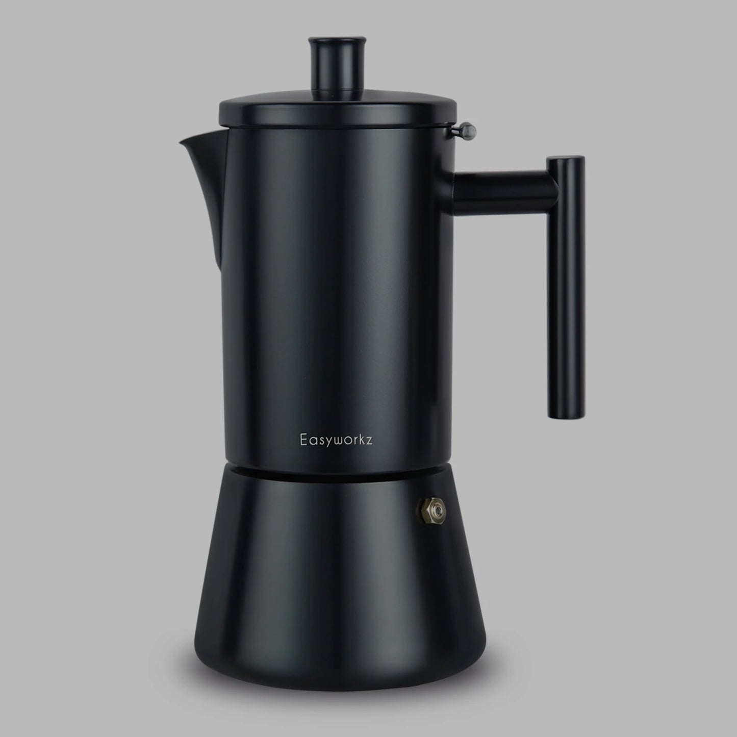 cafetiere italienne inox noire mat