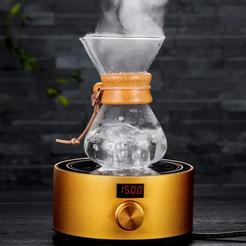 cafetière manuelle verre résistant eau bouillante