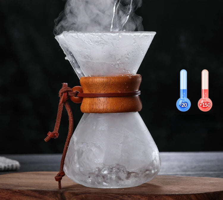 cafetière manuelle verre résiste au très froid