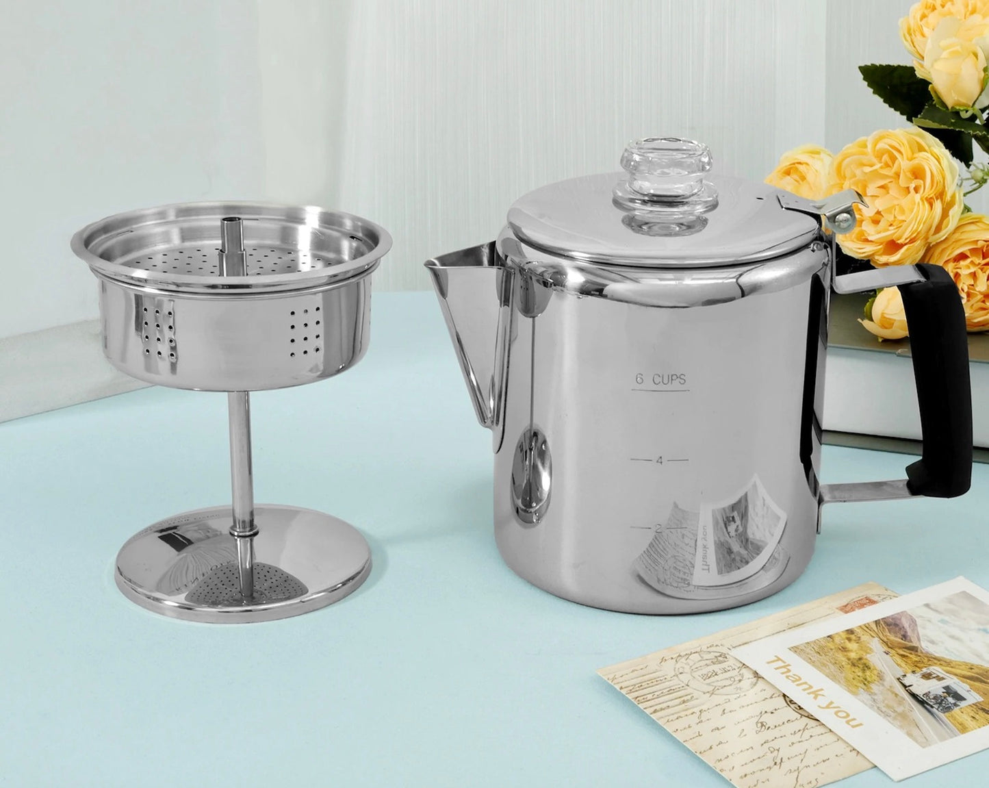 cafetière  percolateur et filtre inox