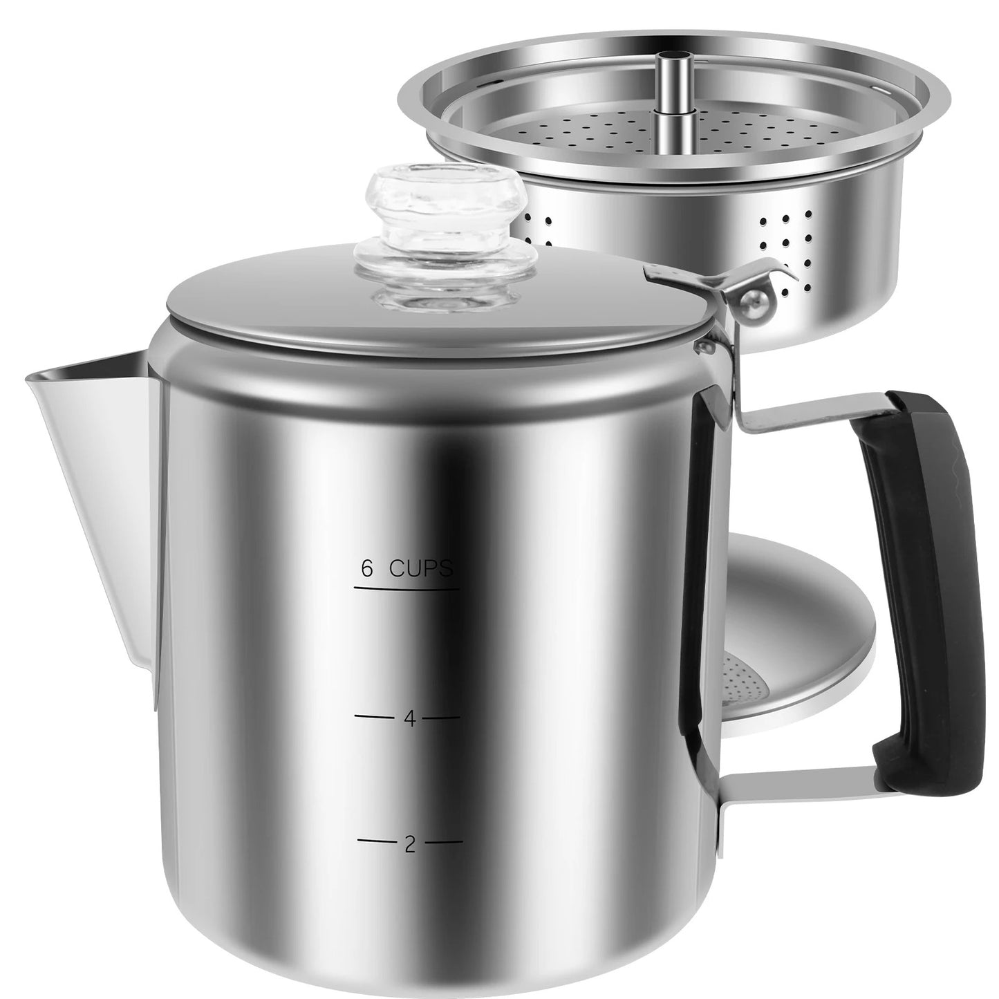 cafetiere percolateur inox 6 tasses