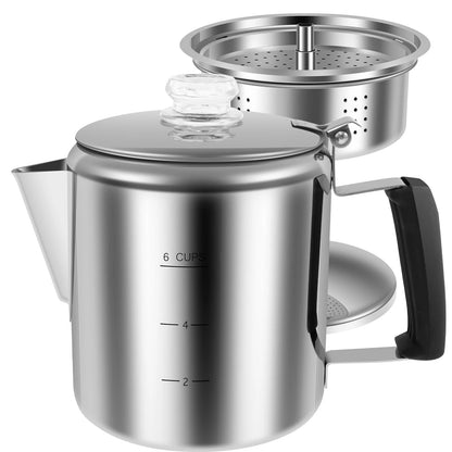 cafetiere percolateur inox 6 tasses