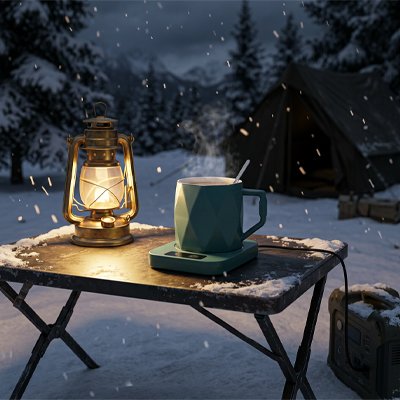 Chauffe tasse pratique réchauffe boissons camping hiver
