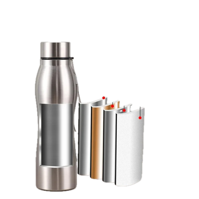 couches isolation gourde inox