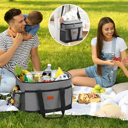 couple enfants pique-nique sac isotherme repas