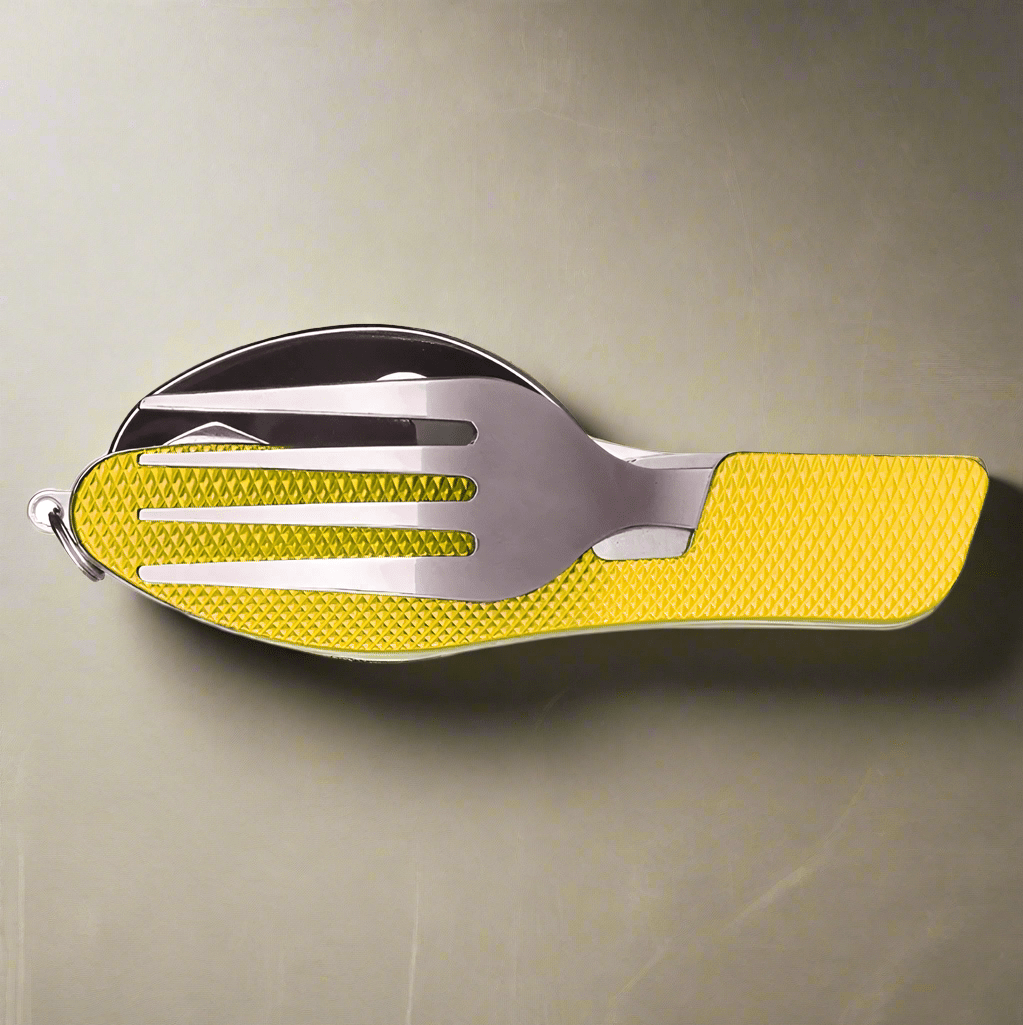 Couteau Suisse - FoldableTablewareSet™ - Jaune - Accrocamping