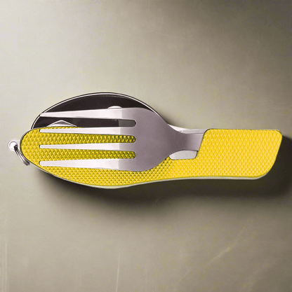 Couteau Suisse - FoldableTablewareSet™ - Jaune - Accrocamping