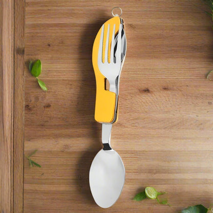 Couteau Suisse - FoldableTablewareSet™ - Jaune - Accrocamping