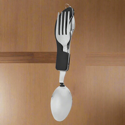 Couteau Suisse - FoldableTablewareSet™ - Noir - Accrocamping