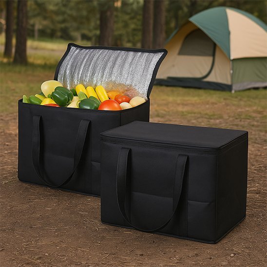 Deux sacs repas isothermes noirs