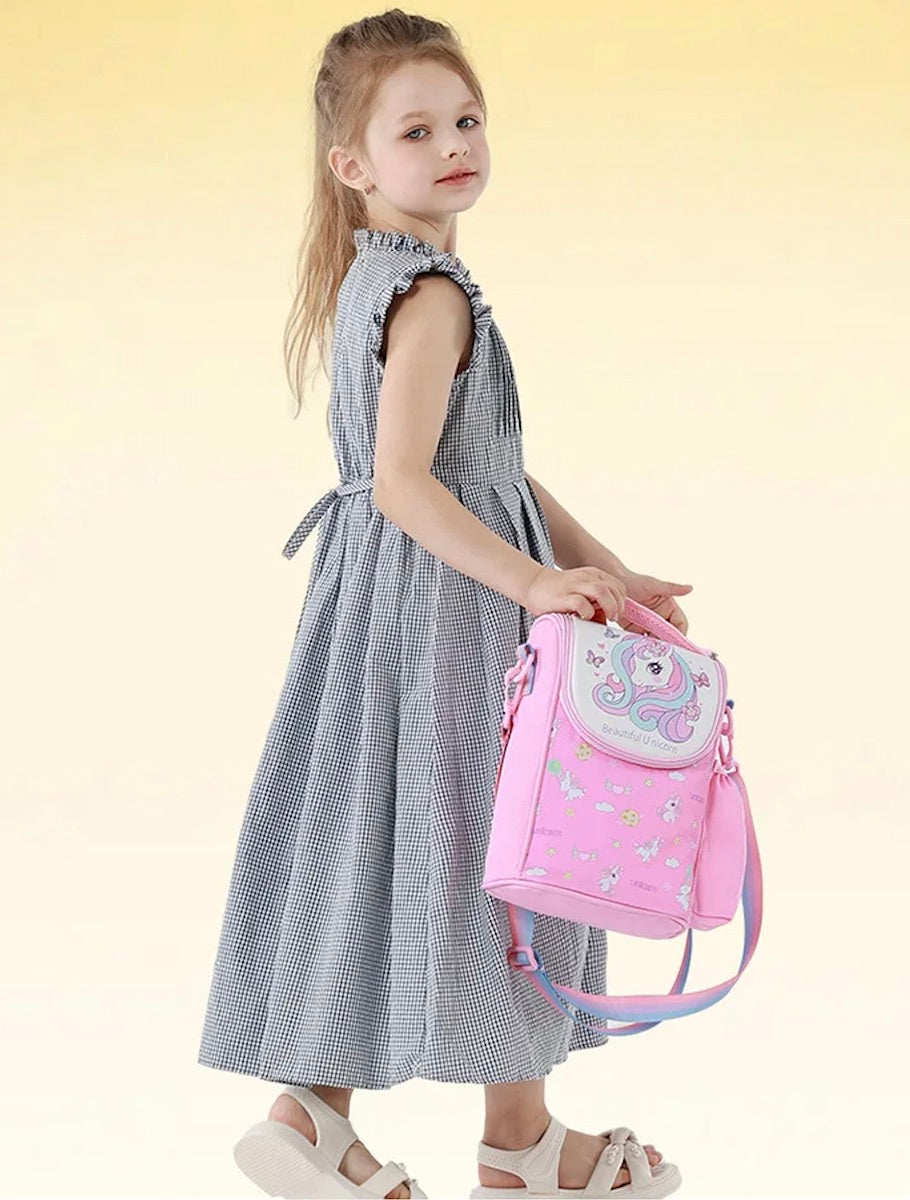 fillette sac isotherme enfant rose licorne