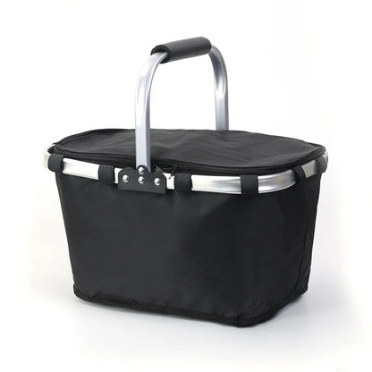 glaciere camping noire avec poignée ergonomique