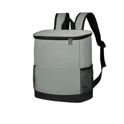 glacière sac à dos grise profil