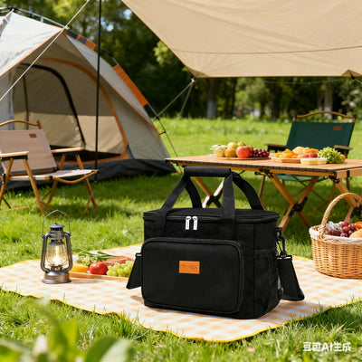 glaciere souple sur tapis camping