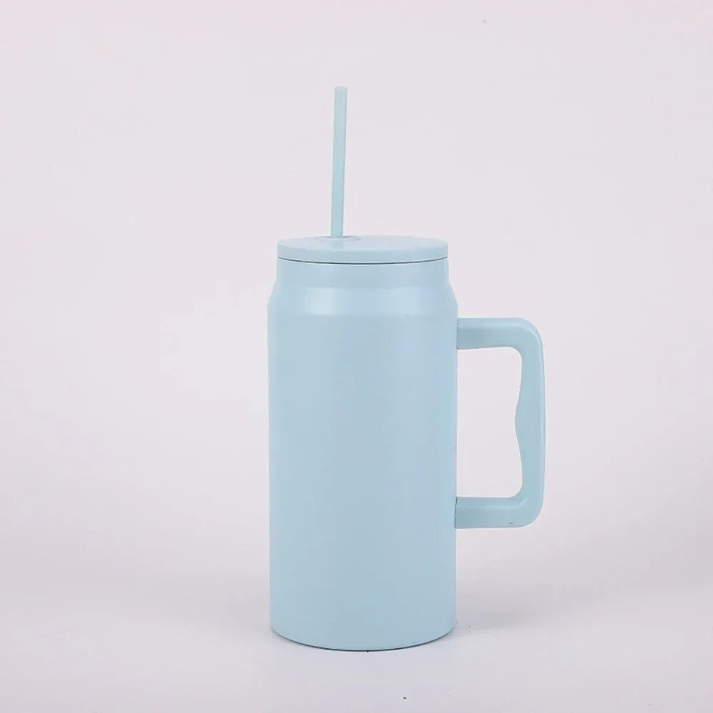 gourde 1 5 litre bleue avec paille