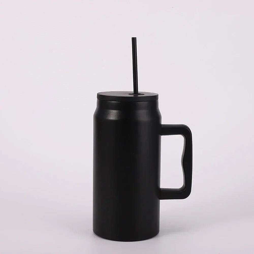 gourde 1 5 litre noire avec paille