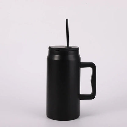 gourde 1 5 litre noire avec paille