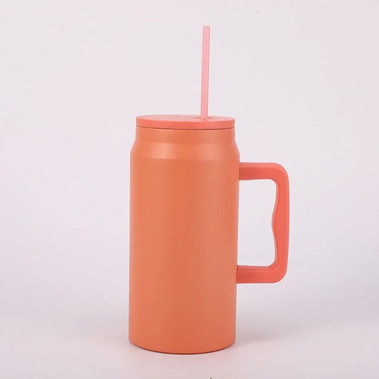 gourde 1 5 litre orange paille