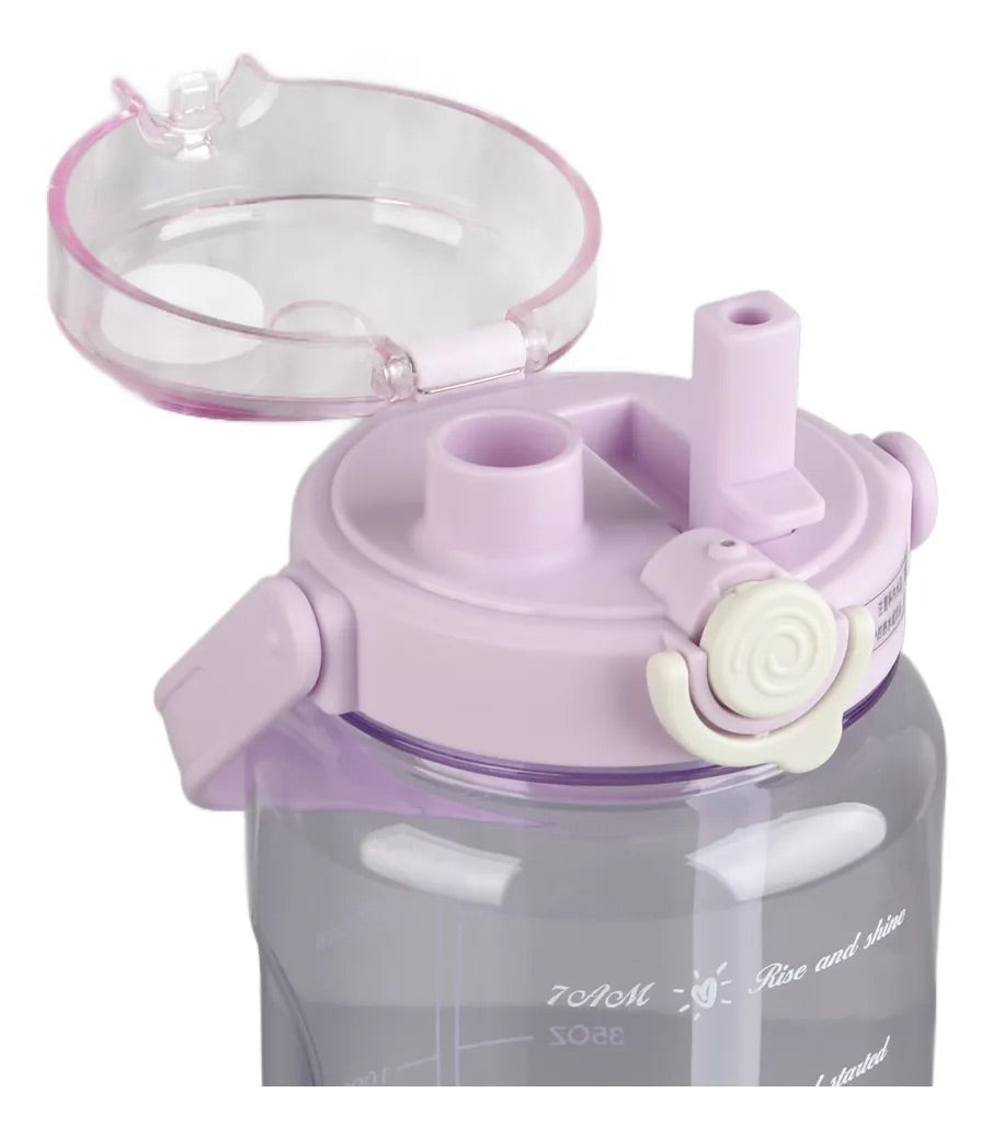 gourde 1. 5l HydraTrack violette ouverte paille