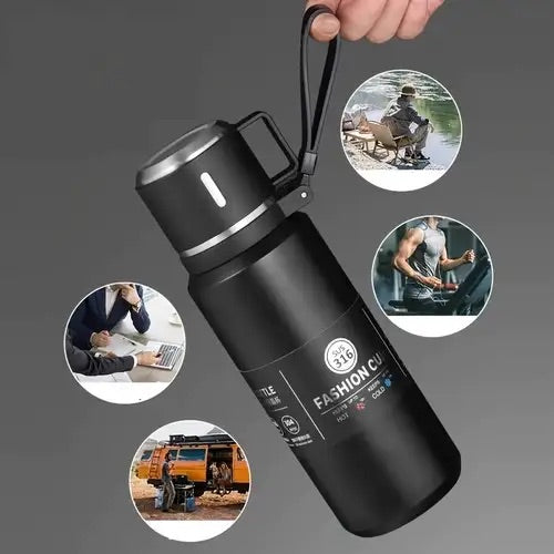 gourde 1 5l noire pratique toutes activités