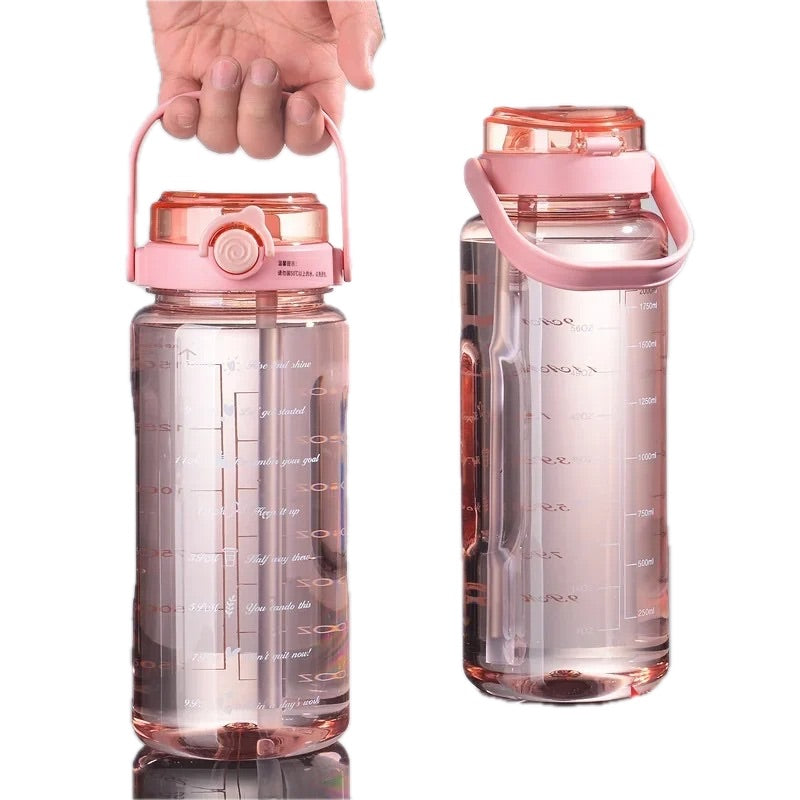 gourde 1.5l rose face et dos