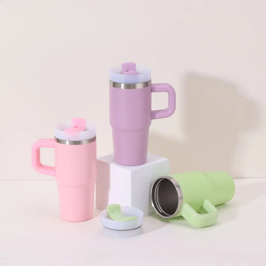 gourde à paille en rose violet ou vert