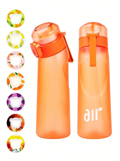 gourde airup orange avec différentes dosettes saveurs