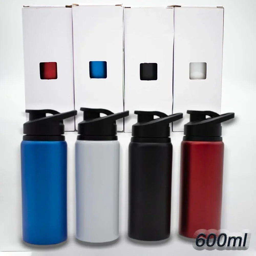 gourde aluminium 600 ml en quatre couleurs